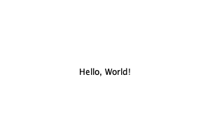 hello, world!