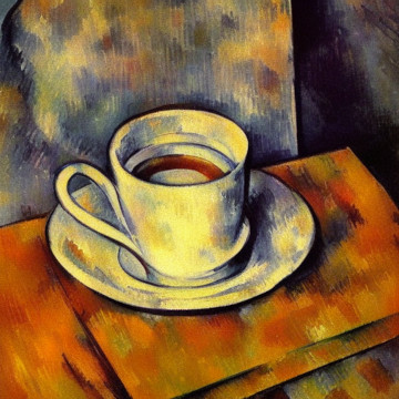 A cup of coffee by Cezanne